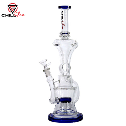CHILL GLASS 15.5 INCH SPRINKLER PERC RECYCLER WATER PIPE 535GM